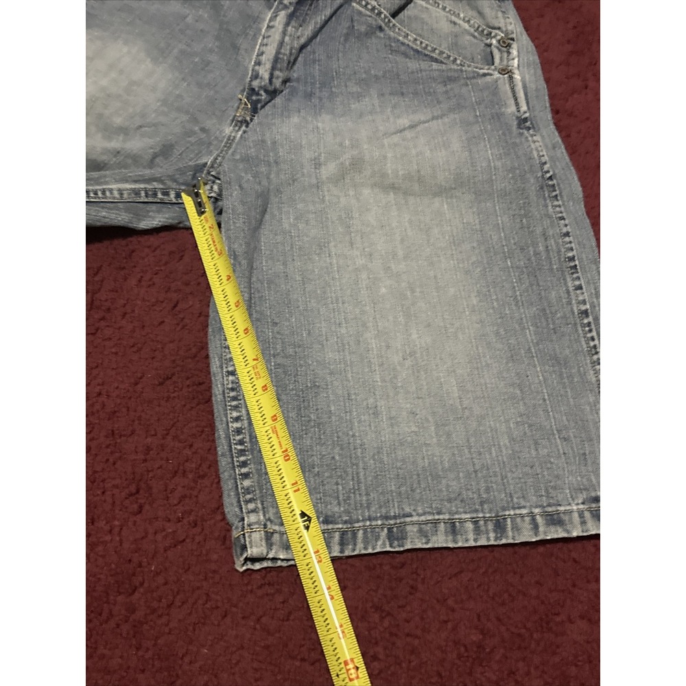 Vintage Drunknmunky Denim Jean Shorts Baggy Skater Y2K Streetwear Blue Size 36 - Picture 5 of 9